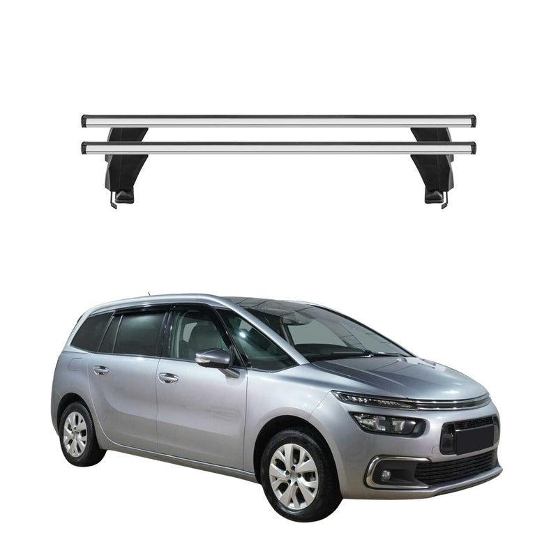 Menabo Dachträger Grundtäger für Citroen C4 Spacetourer 2018-2024 50kg Silber 2x