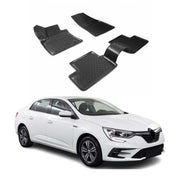 OMAC Gummimatten Fußmatten für Renault Megane 2016-2021 Limo TPE Schwarz 4x