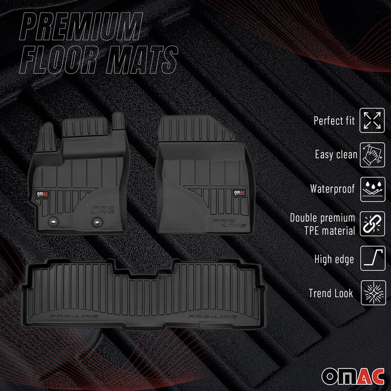OMAC Gummi Fußmatten für Toyota Verso 2009-2018 Premium TPE Automatten 3tlg