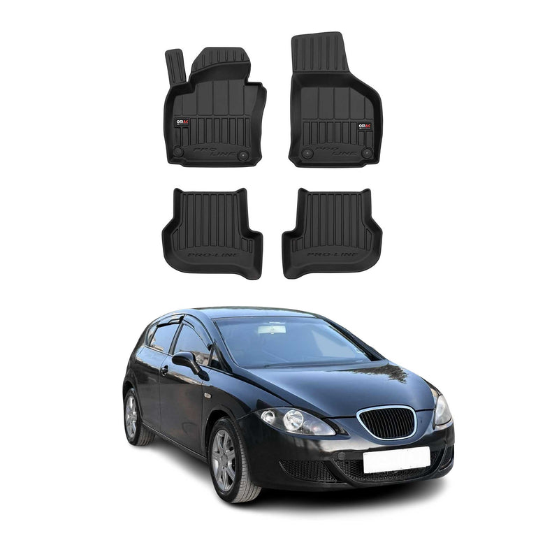 OMAC Gummi Fußmatten für Seat Leon Mk2 2005-2013 Premium TPE Automatten 4tlg