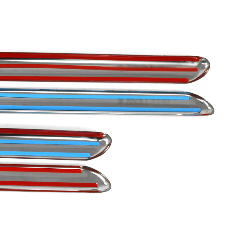 Seitentürleiste Türleisten Türschutzleiste für Fiat Doblo 2000-2006 Edelstahl 4x