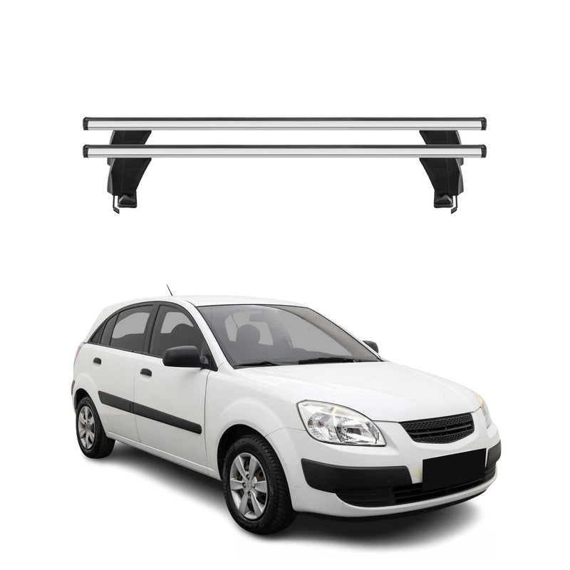 Menabo Dachträger Grundtäger für Kia Rio Schrägheck 2005-2011 50kg Alu Silber 2x