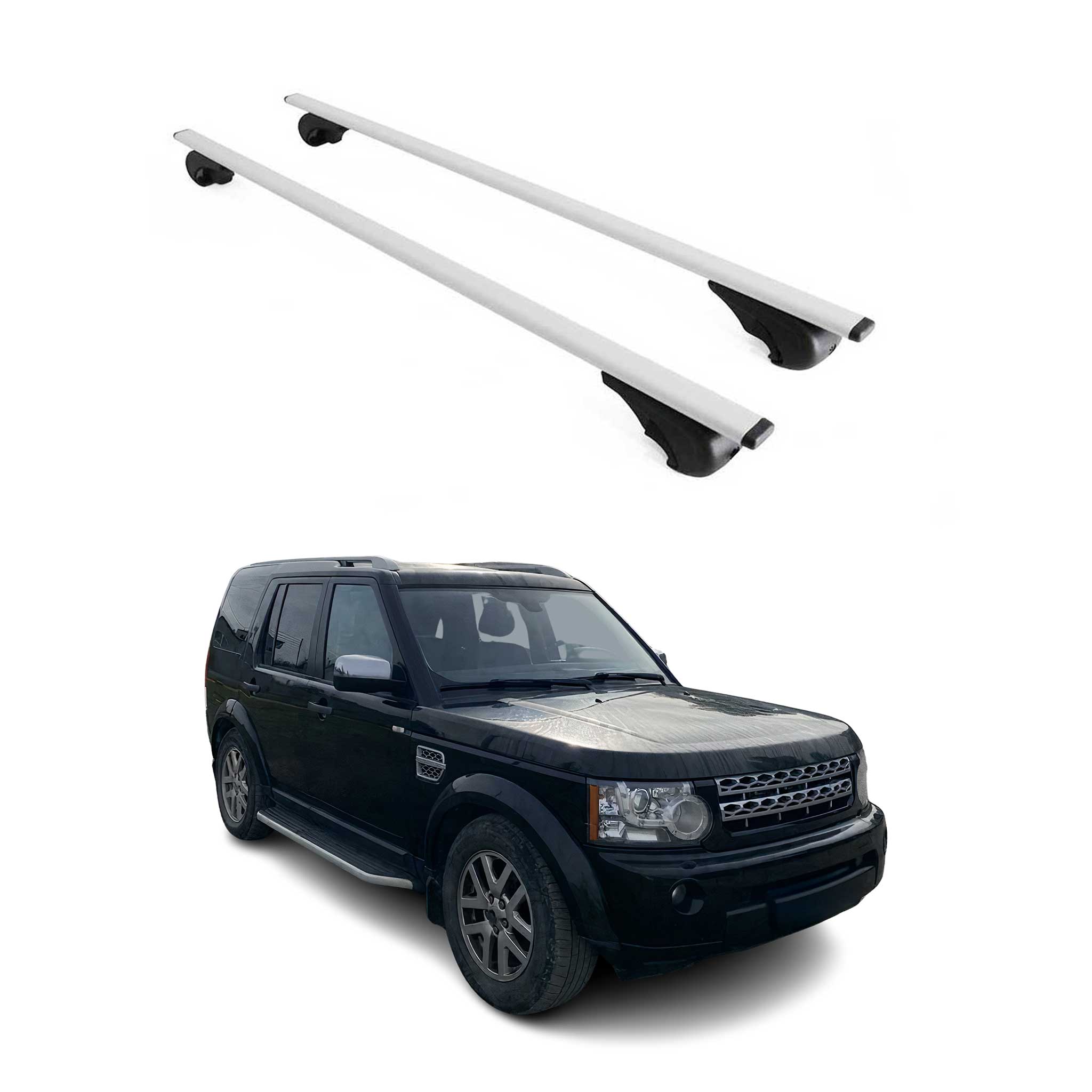 Dachträger Grundtäger für Land Rover Discovery LR3 LR4 2004-2017 75kg Silber 2x