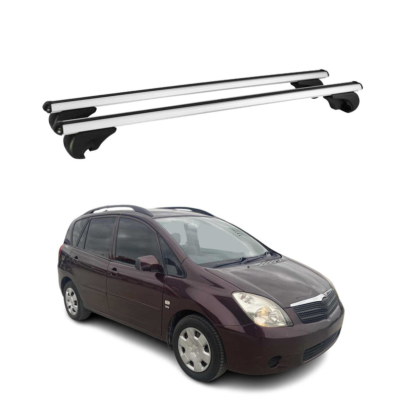 Dachträger Grundtäger für Toyota Yaris Verso 1999-2005 75kg Alu Silber 2 tlg
