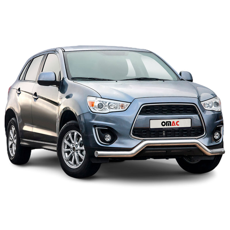 Frontbügel Frontschutzbügel für Mitsubishi ASX 2012-2017 ABE Stahl Silber