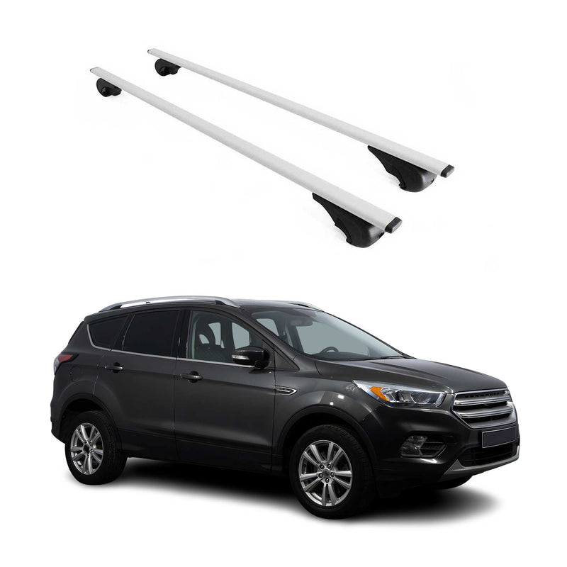 Dachträger Grundtäger für Ford Kuga mk2 Titanium 2013-2019 75kg Metall Silber 2x