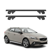 Dachträger Grundtäger für Volvo V40 Cross Country 2013-2019 Alu TÜV Schwarz 2tlg