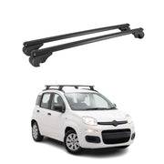 Dachträger Grundträger für Fiat Panda III 2012-2026 TÜV Aluminium Schwarz 2tlg