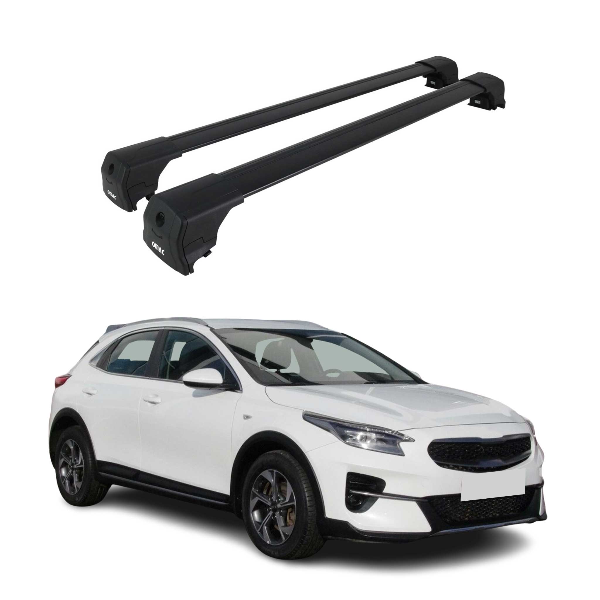 Dachträger Grundtäger für Kia Xceed 2019-2026 75kg Aluminium Schwarz 2 tlg