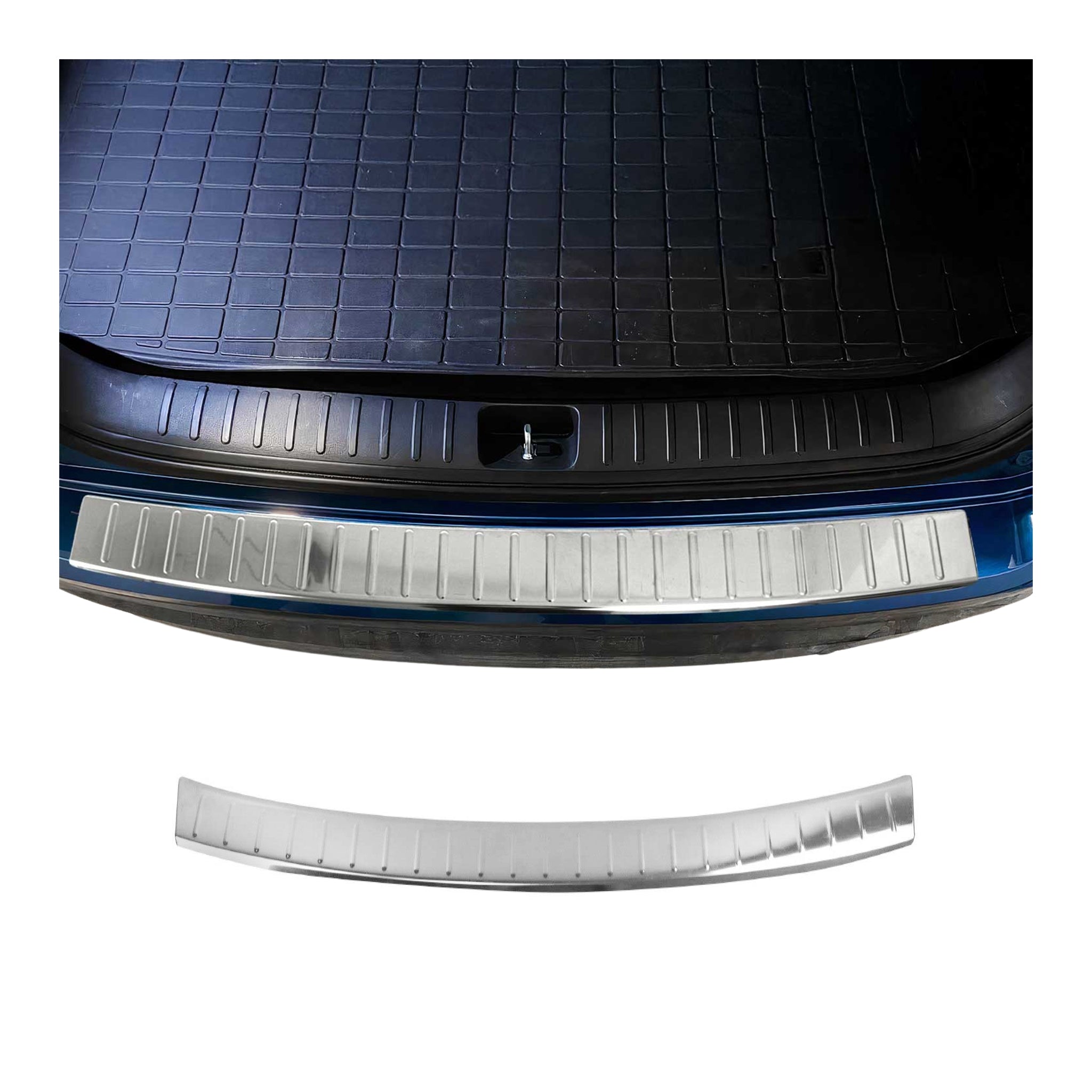 Ladekantenschutz Stoßstangenschutz für Hyundai Tucson 2018-2020 Edelstahl Silber