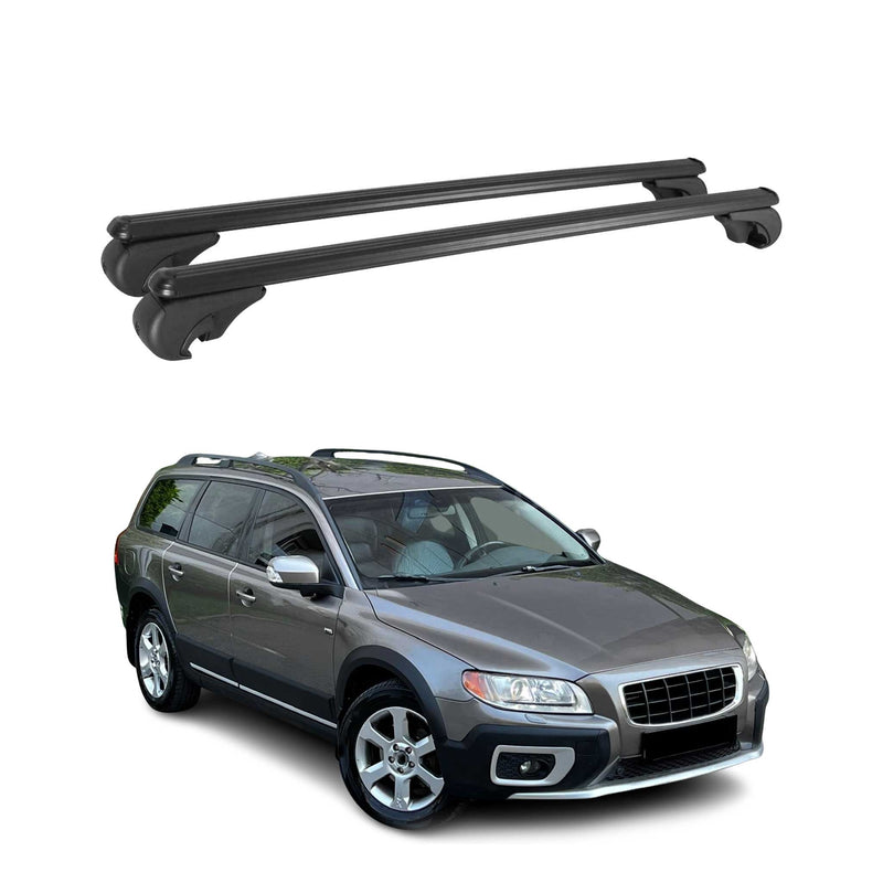 Dachträger für Volvo XC70 2007-2016 Gepäckträger Grundträger Alu Schwarz 2x