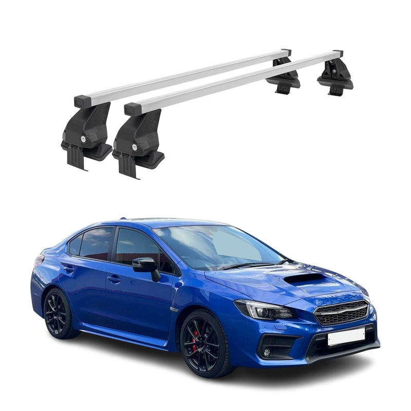 Menabo Dachträger Grundtäger für Subaru WRX STI mk4 2017-2018 FL 50kg Silber 2x