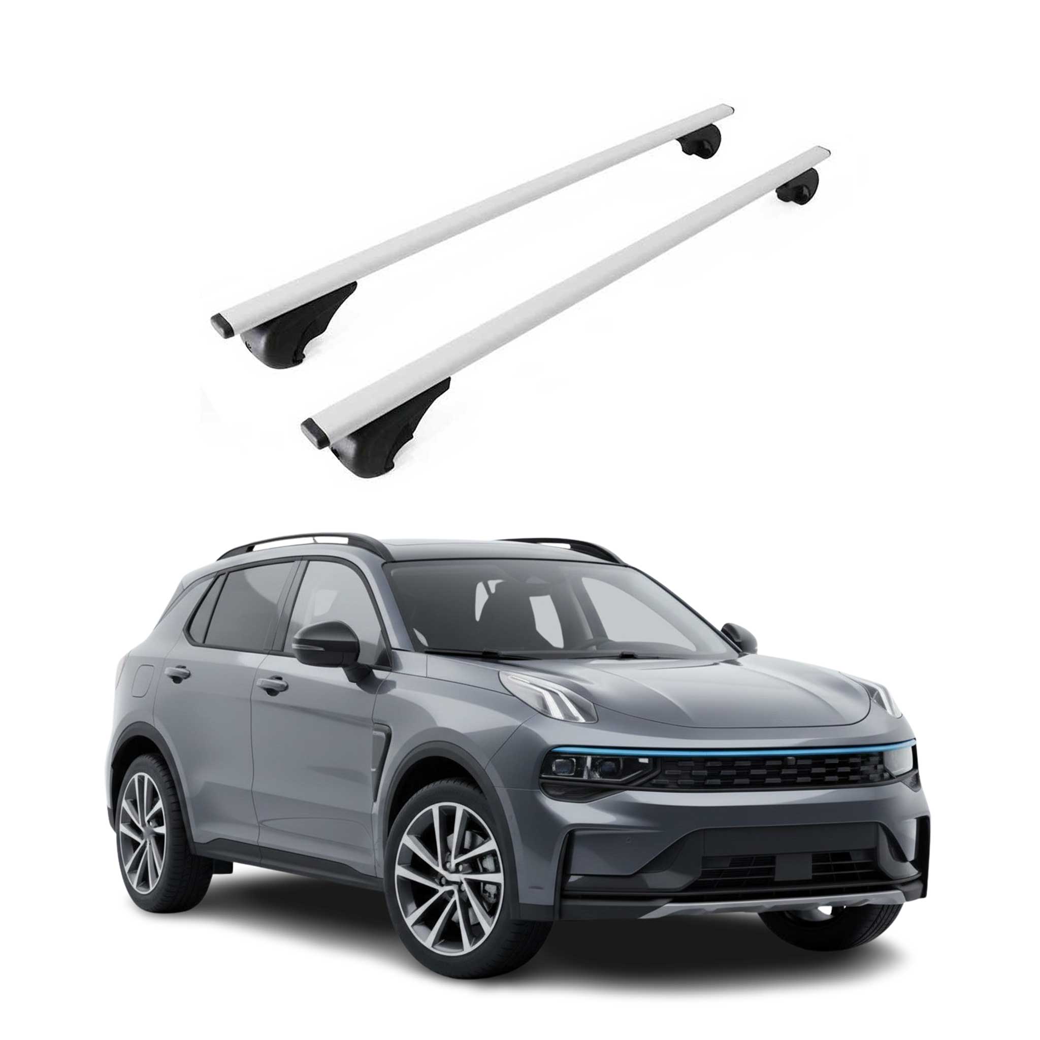 Dachträger Grundträger für Lynk & Co 01 2021-2026 Metall Silber 2tlg