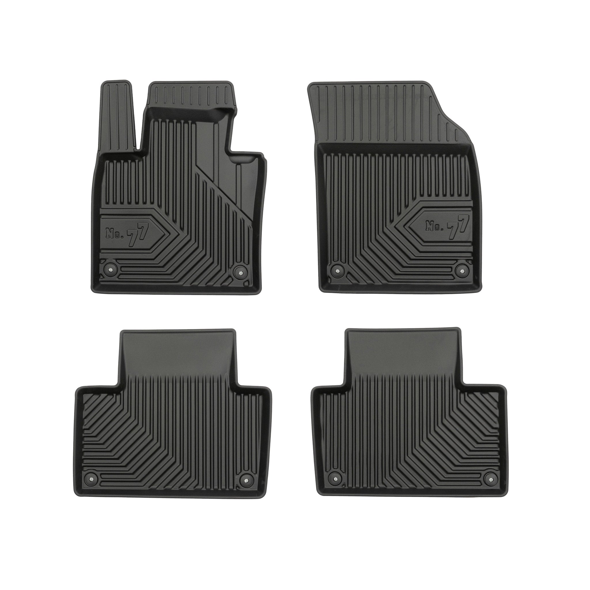 Fußmatten Gummimatten No.77 für Volvo XC90 II 2015-2026 TPE Schwarz 4 Teile