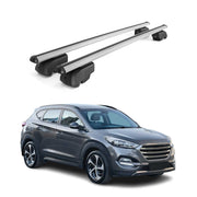 Dachträger Grundtäger für Hyundai Tucson mk3 2015-2020 75kg Silber Alu 2 tlg