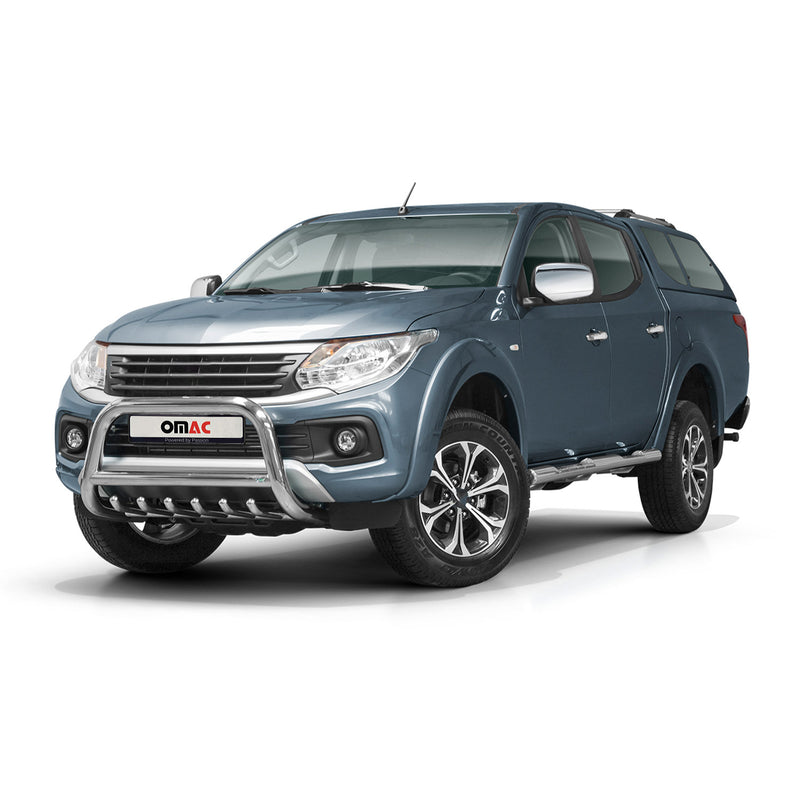 Frontbügel Frontschutzbügel für Fiat Fullback 2016-2021 Stahl Silber mit ABE