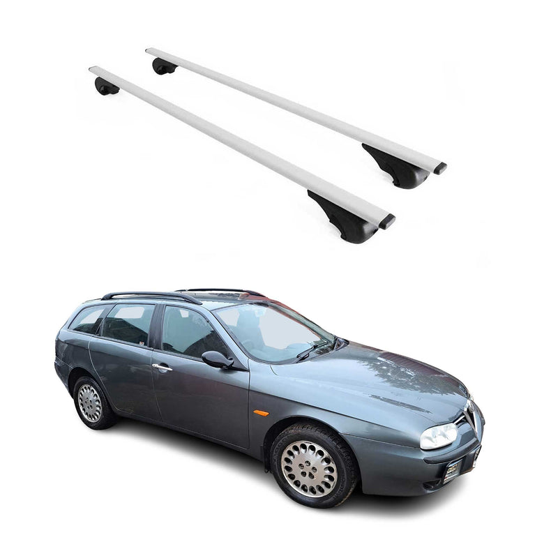 Dachträger Grundtäger für Alfa Romeo 156 Sportwagon 2000-2006 75kg Metall Silber