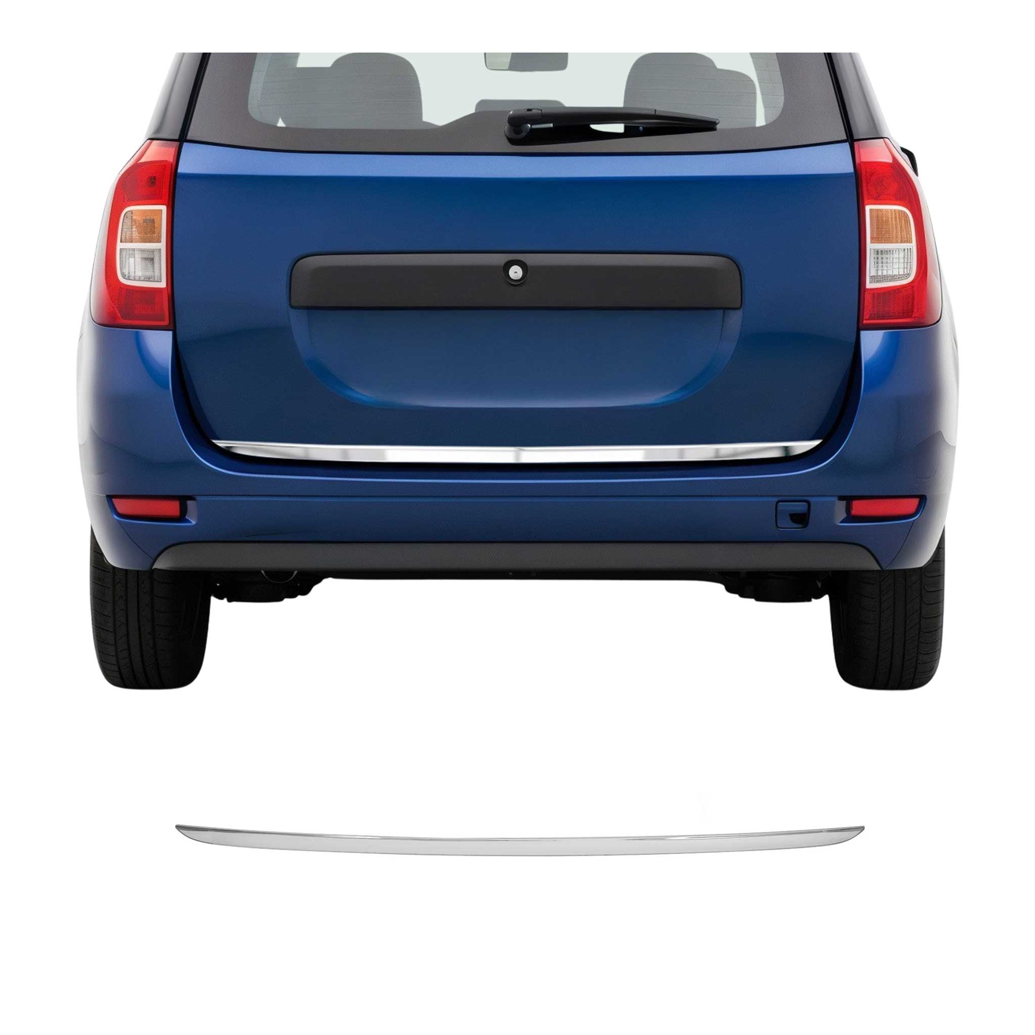 Kofferraumleiste Heckleiste für Dacia Logan MCV 2014-2020 Untere Chrom Edelstahl