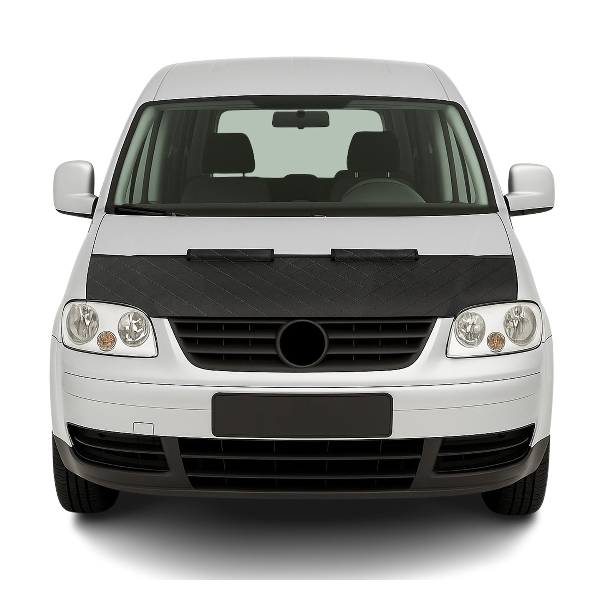 Haubenbra Steinschlagschutz Bonnet Bra für VW Caddy 2004-2010 Schwarz Halb