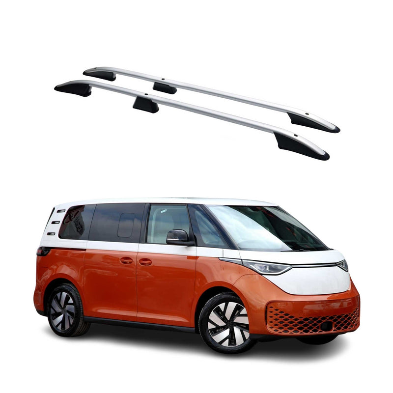 Dachreling Dachgepäckträger für VW ID.Buzz 2022-2025 Alu Silber 2 tlg