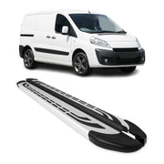 Trittbretter Seitenschweller für Peugeot Expert 2007-2016 L1 Kurzer Alu Grau