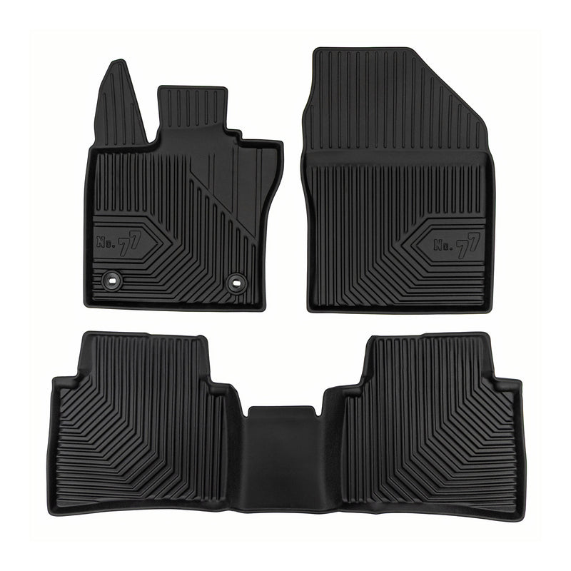 Fußmatten Gummimatten No.77 für Toyota Prius V 2023-2025 TPE Schwarz 3 teile