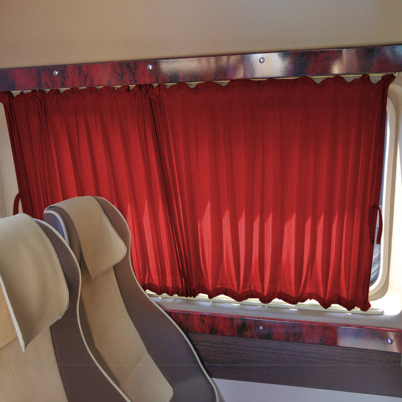 Sonnenschutz MAß Gardinen für Fiat Ducato 2006-2025 Langer Doppelhecktür Rot 14x