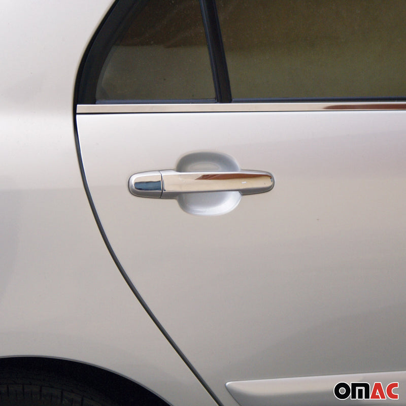 Door handle cover door handle caps for Citroen C1 2014-2024 4-door stainless steel silver 8x
