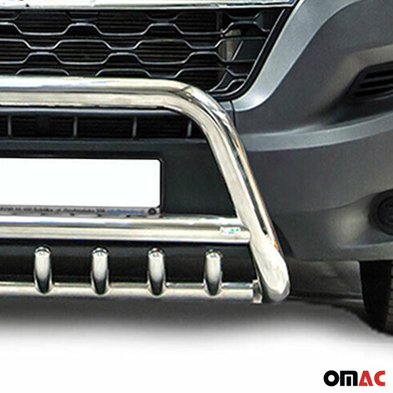 Frontbügel Frontschutzbügel für Citroen Jumper 2006-2016 mit ABE Silber Stahl