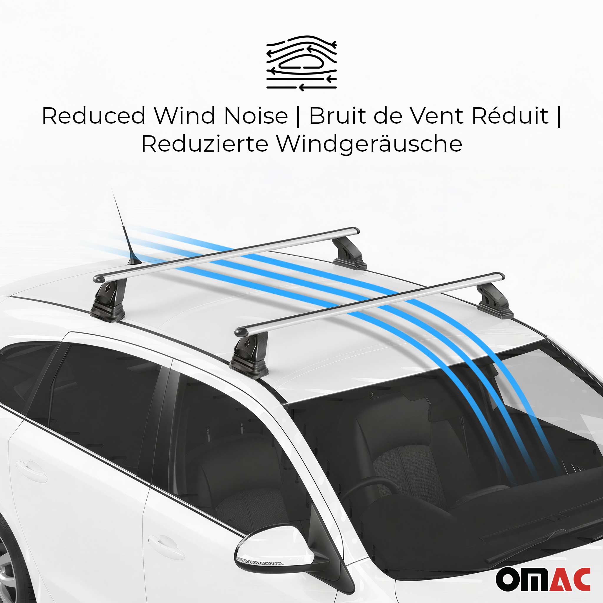 Alu Dachträger für Opel Corsa E 2014-2019 TÜV T-Nut Abschließbar 2tlg Silber