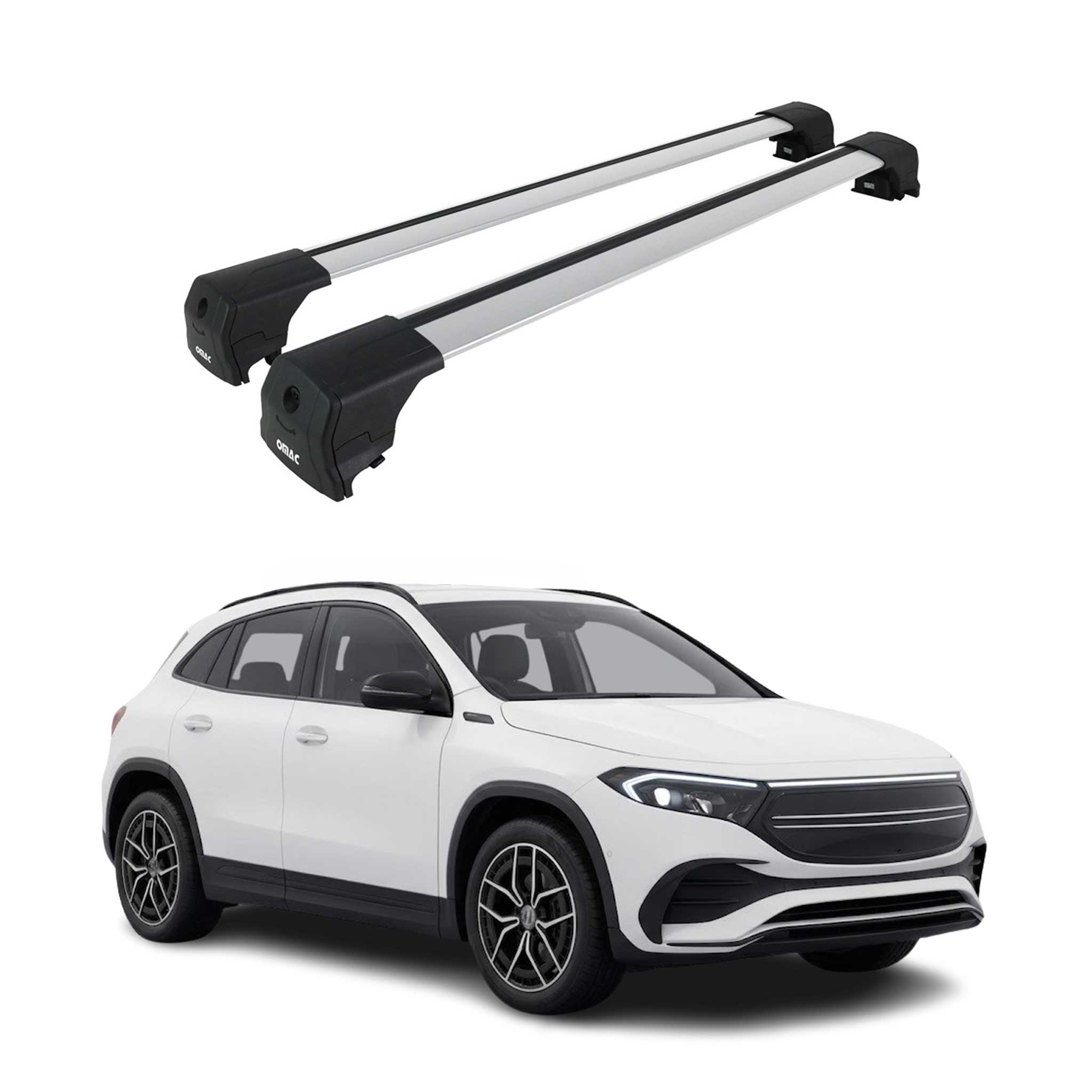 Dachträger Gepäckträger für Mercedes EQA H243 2022-2026 ABE Aluminium Grau