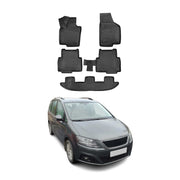 OMAC Gummimatten Fußmatten für Seat Alhambra 2010-2015 TPE Automatten Schwarz 5x