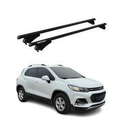 Menabo Dachträger Grundtäger für Chevrolet Trax 2013-2022 75kg Alu Schwarz 2 tlg