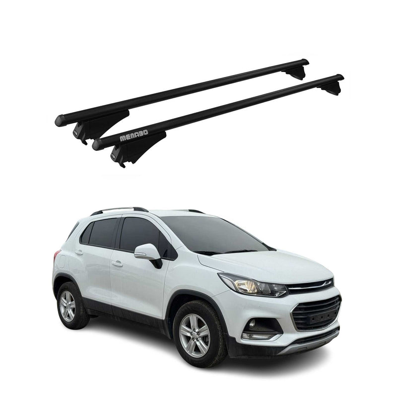 Menabo Dachträger Grundtäger für Chevrolet Trax 2013-2022 75kg Alu Schwarz 2 tlg