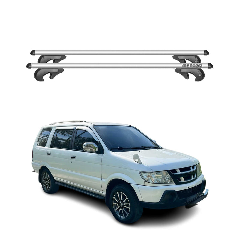 Menabo Dachträger Grundtäger für Isuzu Panther 2000-2016 90kg Alu Silber 2 tlg