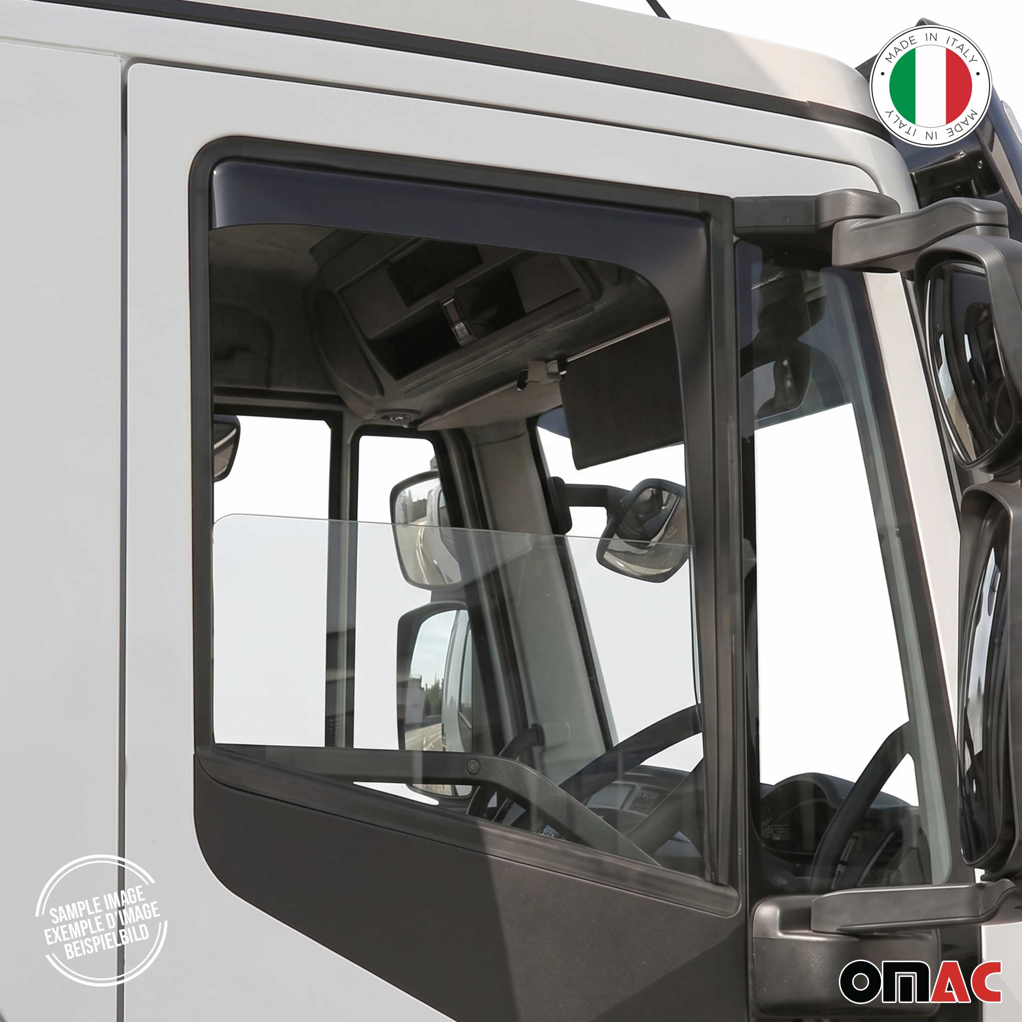 Windabweiser Regenabweiser für Mercedes Actros 1998-2011 2 Trg Dunkel 2x