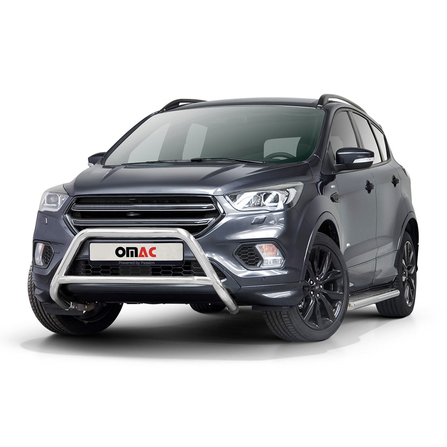 Frontbügel Schutz Frontschutzbügel für Ford Kuga II 2017-19 FL ABE Stahl Silber