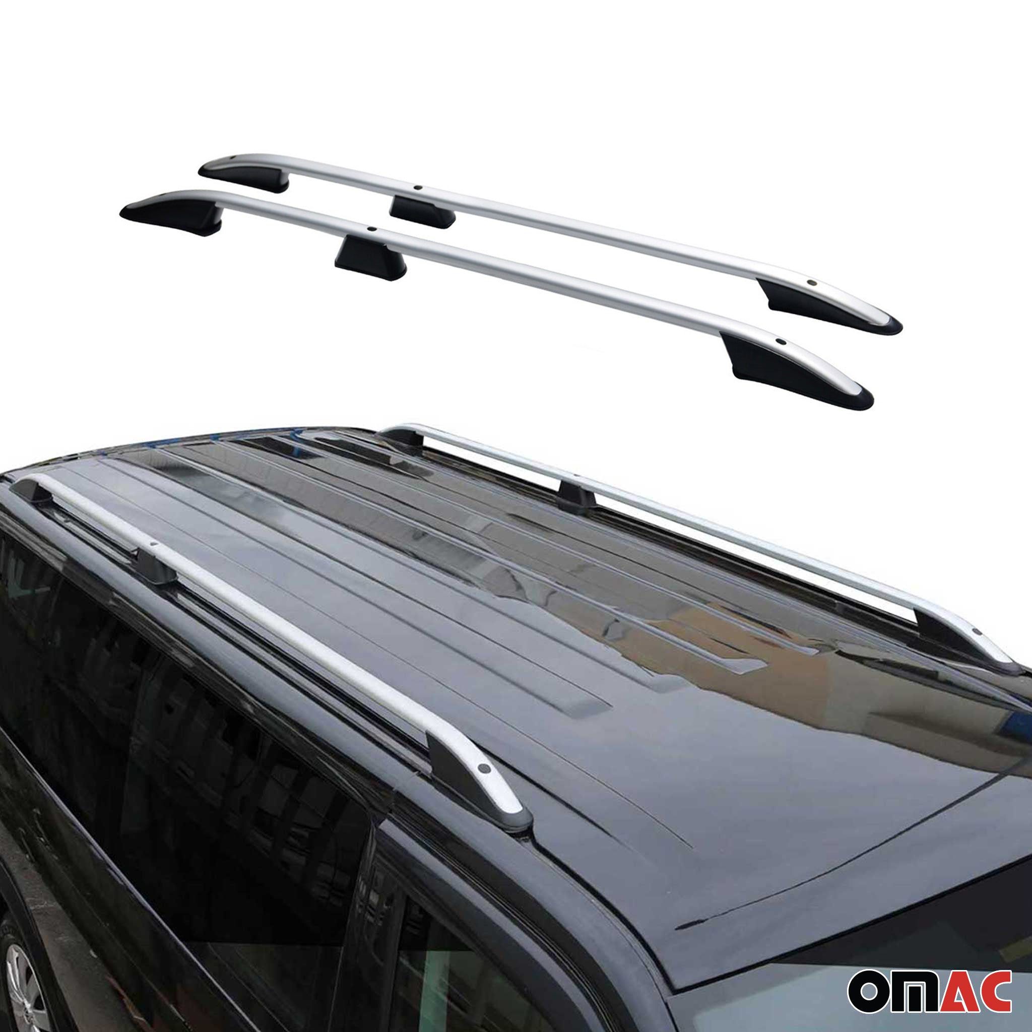 Dachreling Relingträger für VW Transporter T7 2023-2026 L1 kurzer Grau Alu 2x