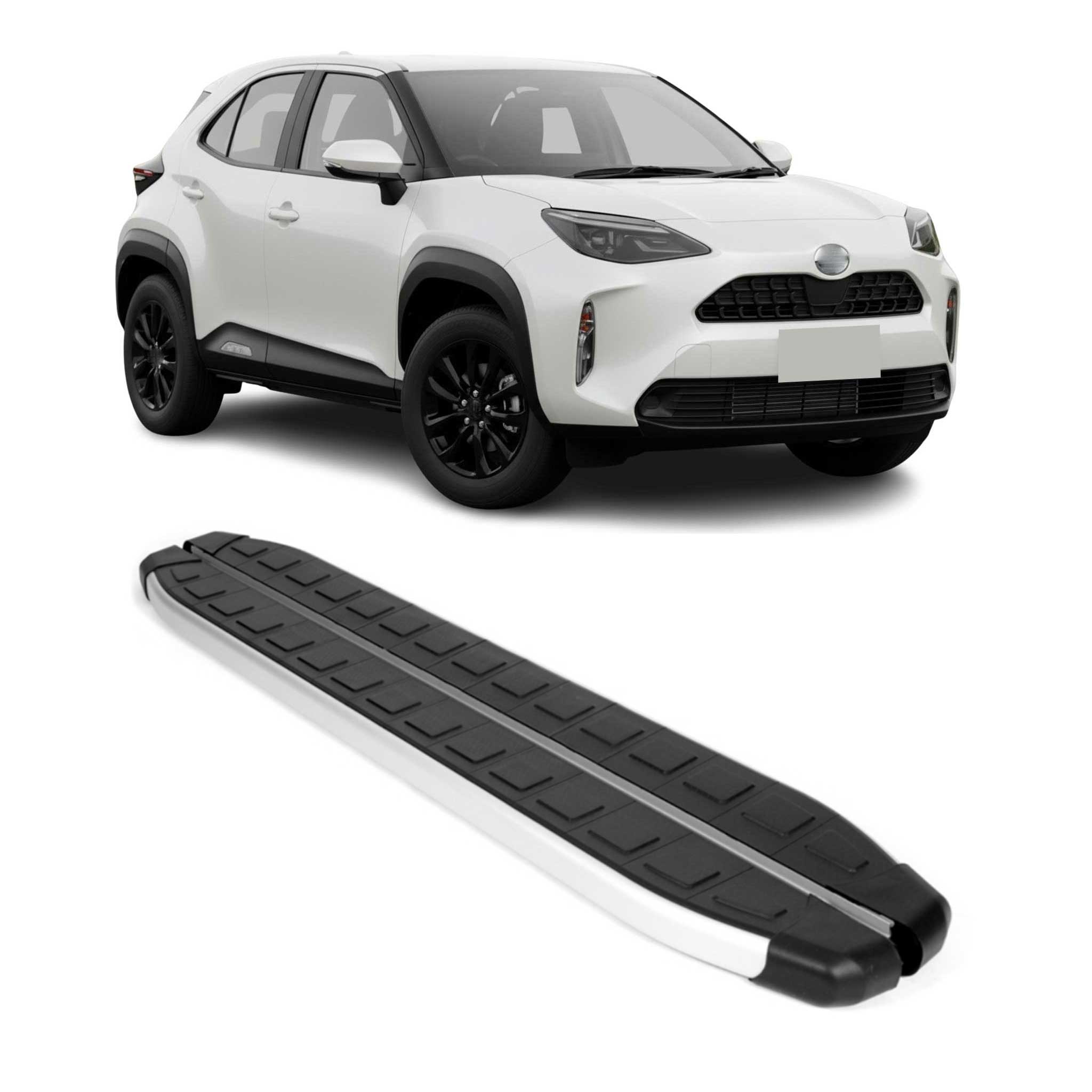 Seitenbretter Trittbretter für Toyota Yaris Cross XP210 2021-2026 Alu Schwarz