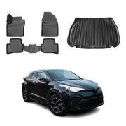 OMAC Fußmatten & Kofferraumwanne Set für Toyota C-HR 2016-2023 4WD