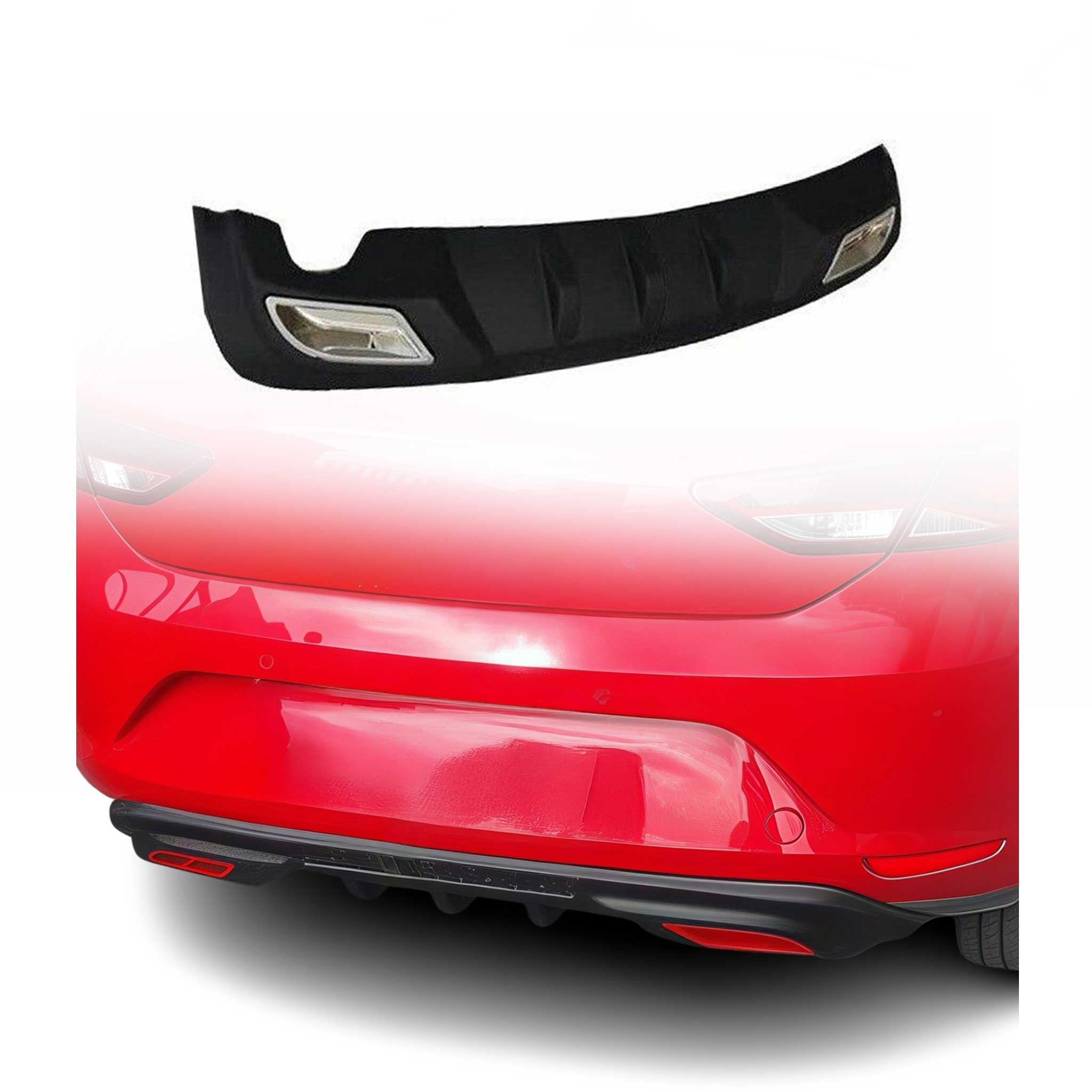 Heckdiffusor Stoßstange Heckansatz für Seat Leon 2012-2020 Schrägheck Grundiert