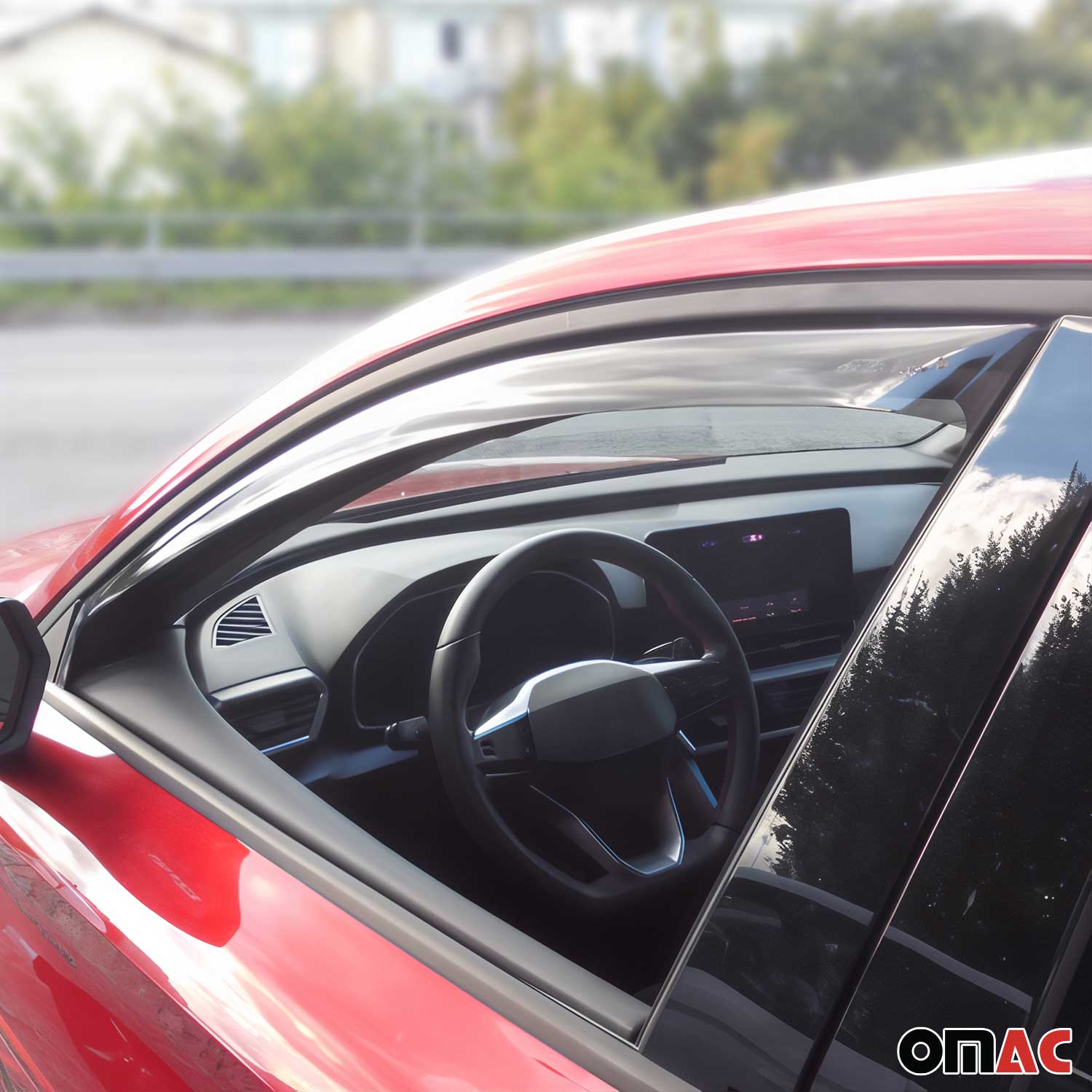 Windabweiser Regenabweiser für Seat Leon 2020-2024 Dunkel Acryl 2tlg