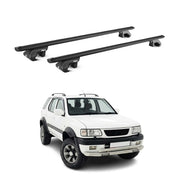 Dachträger Grundtäger für Opel Frontera 1991-2004 90kg Alu Schwarz 2 tlg ABE