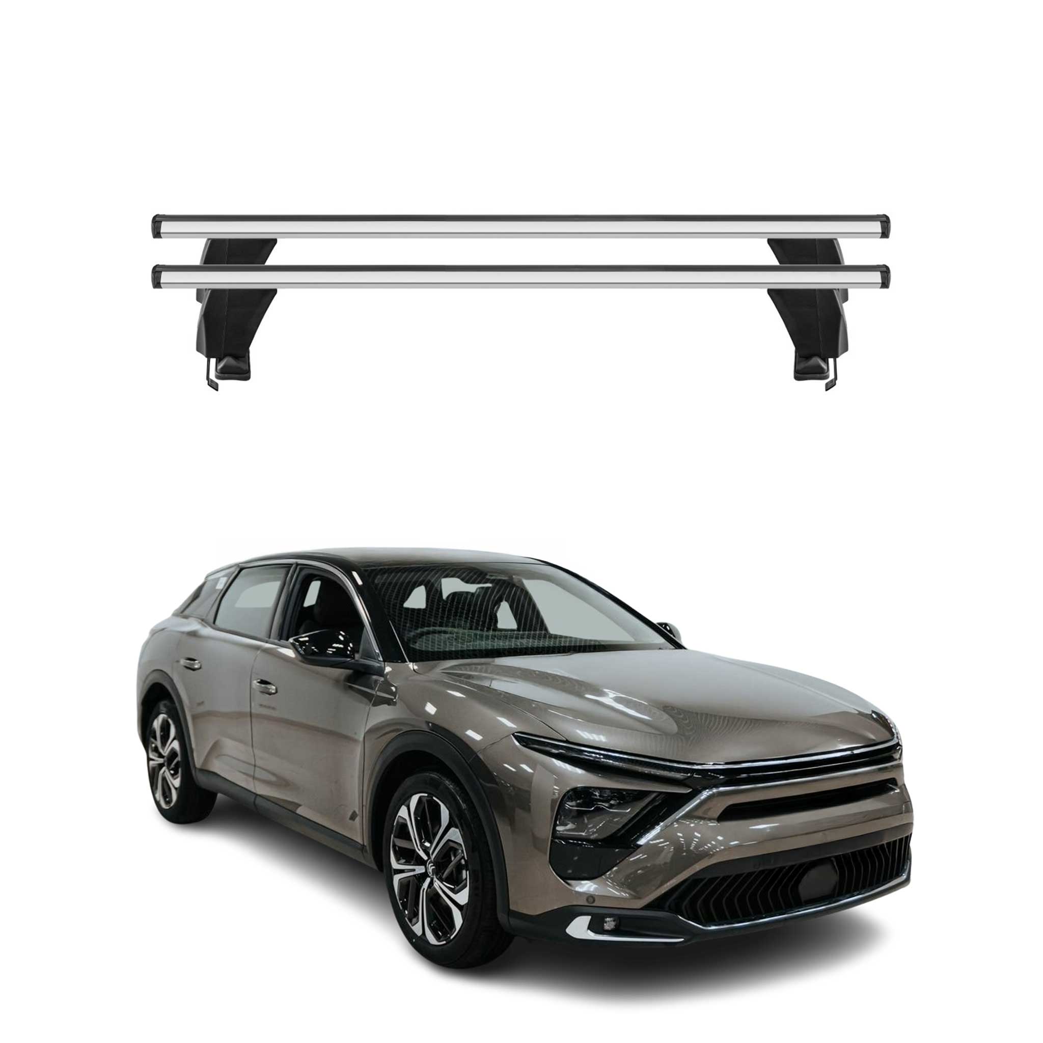 Menabo Dachträger Grundtäger für Citroën C5 X 2022-2026 50kg Alu Silber 2tlg