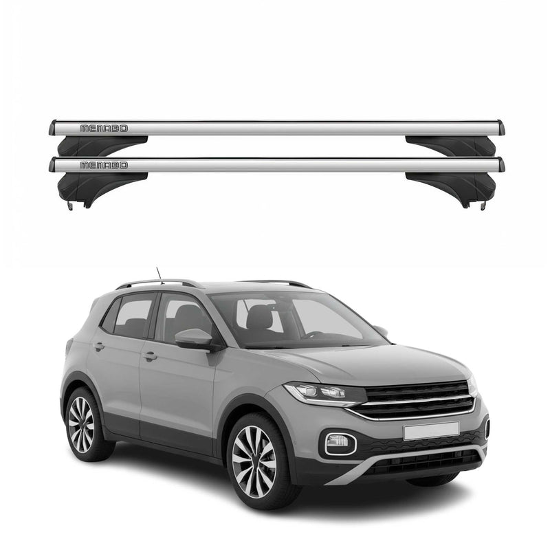 Menabo Dachträger Grundtäger für VW T-Cross 2024-2025 FL Aluminium Silber 2 tlg