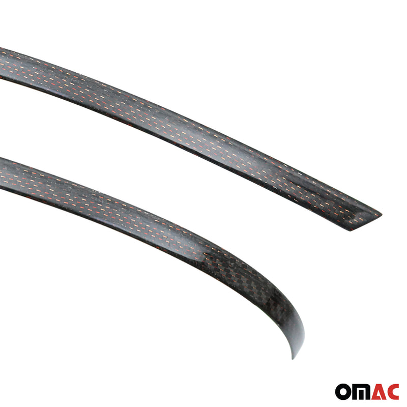 Spiegelkappen Leiste für VW Amarok 2010-2021 Kohlefaser Rot Schwarz 2tlg