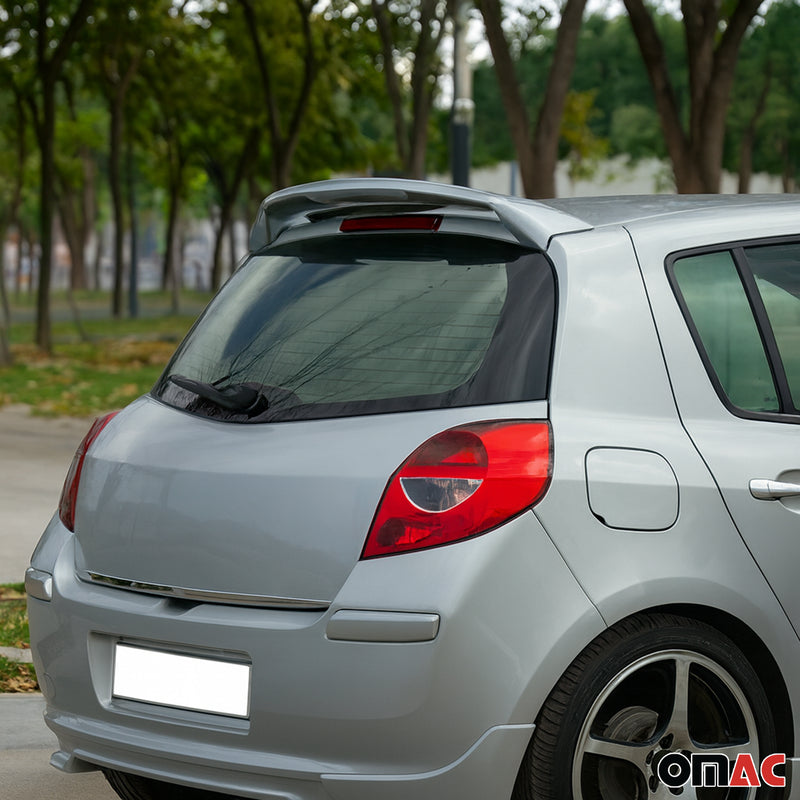 Heckspoiler Dachspoiler Hecklippe für Renault Clio 2006-2012 ABS Grundiert 1tlg