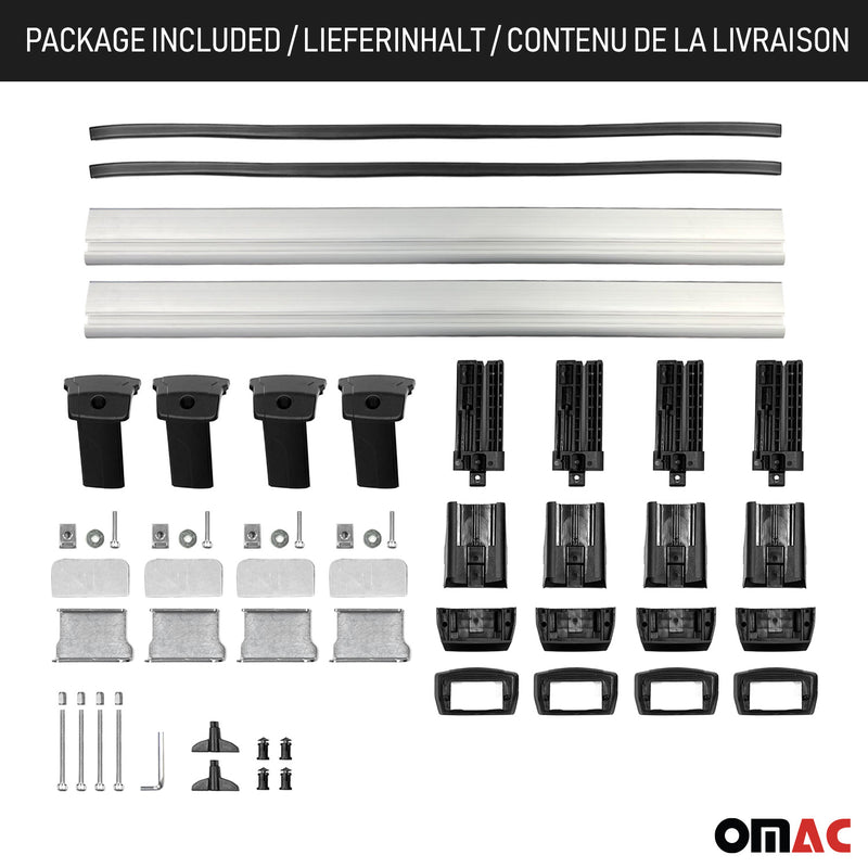 Dachträger für Subaru Impreza mk3 Schrägheck 2007-2011 3tür 75kg Alu Schwarz 2x