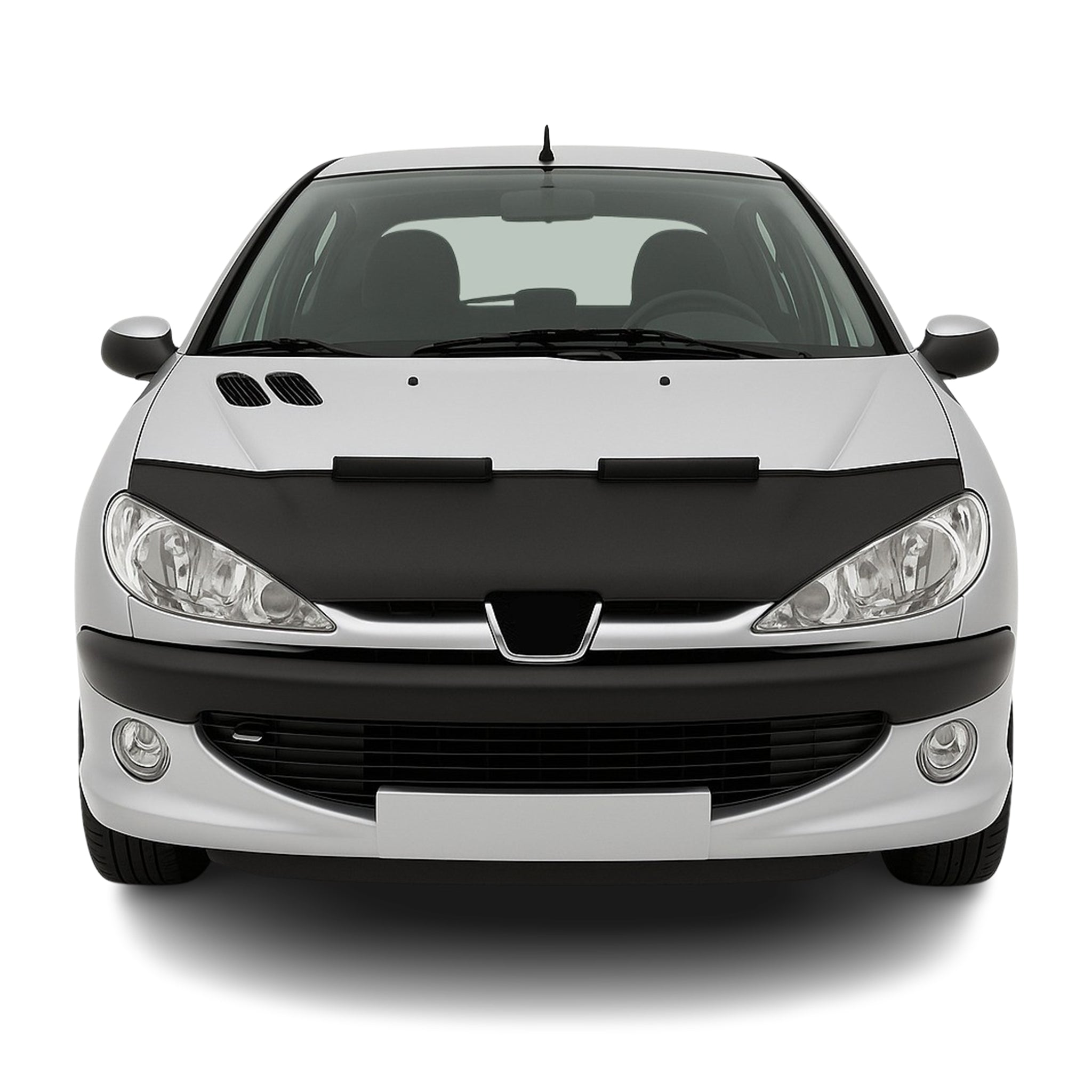 Haubenbra Steinschlagschutz Bonnet Bra für Peugeot 206 1998-2009 Schwarz Halb