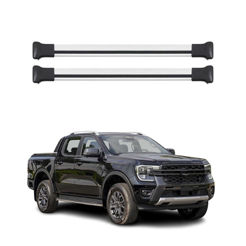 Dachträger Grundtäger für Ford Ranger 2022-2025 75kg Aluminium Silber 2 tlg